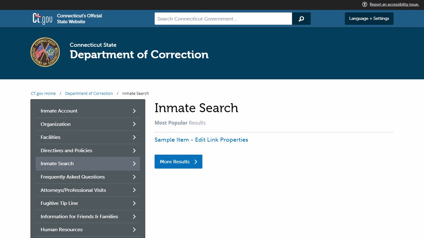 Inmate Search - ct